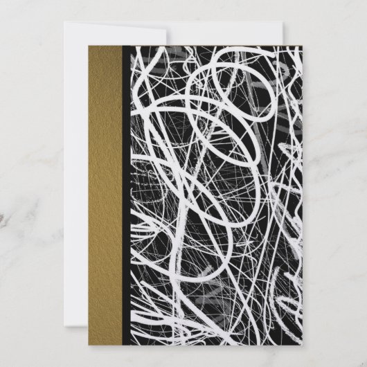 Modern White Swirl Wedding Invitation Kaart (Achterkant)