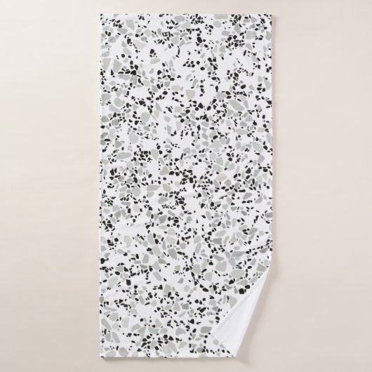Modern White Terrazzo Badhanddoek (Badhanddoek)