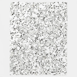 Modern White Terrazzo Fleece Deken