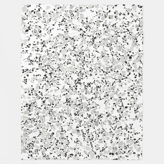 Modern White Terrazzo Fleece Deken (Voorkant)