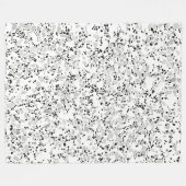 Modern White Terrazzo Fleece Deken (Voorkant (Horizontaal))
