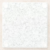Modern White Terrazzo Glazen Onderzetter (Achterkant)