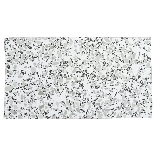 Modern White Terrazzo Kussensloop (Voorkant-Rechts)