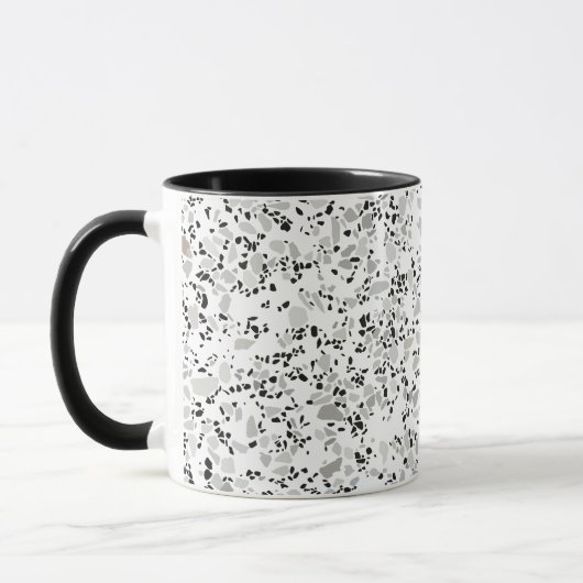 Modern White Terrazzo Mok (Links)
