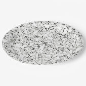 Modern White Terrazzo Papieren Bordje (Gekanteld)