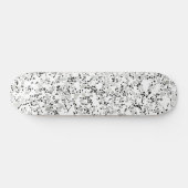 Modern White Terrazzo Persoonlijk Skateboard (Horizontaal)