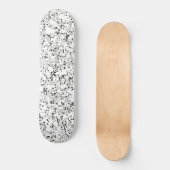 Modern White Terrazzo Persoonlijk Skateboard (Voorkant)