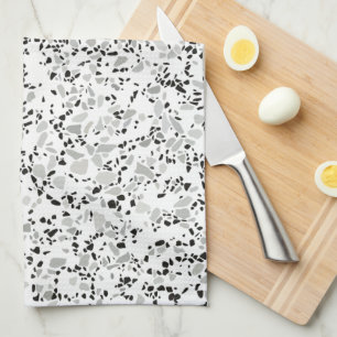 Modern White Terrazzo Theedoek