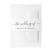 Modern White The Wedding Of Uitnodigingen Wikkel (Voorkant Voorbeeld)