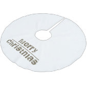 Modern White Typography Merry Kerstry Kerstboom Rok (Gekanteld)