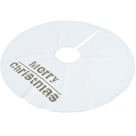 Modern White Typography Merry Kerstry Kerstboom Rok (Gekanteld)