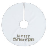 Modern White Typography Merry Kerstry Kerstboom Rok (Voorkant)