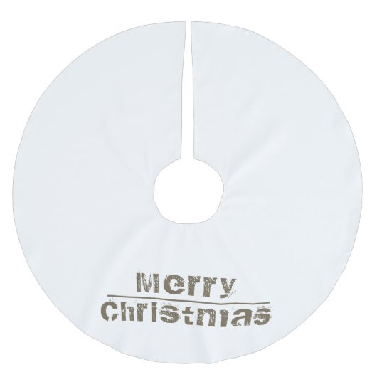 Modern White Typography Merry Kerstry Kerstboom Rok (Voorkant)