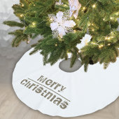 Modern White Typography Merry Kerstry Kerstboom Rok
