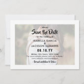 Modern White Typography Overlay Two Photo Wedding Save The Date (Achterkant)