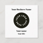 Modern White Voeg je Logo toe met QR-code Vierkante Visitekaartje (Voorkant)