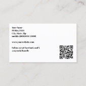 Modern White Voeg je Logo toe met QR-code Visitekaartje (Achterkant)