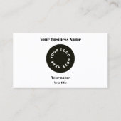 Modern White Voeg je Logo toe met QR-code Visitekaartje (Voorkant)