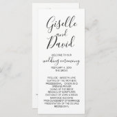 Modern White Wedding Ceremony Program Programmakaart (Voorkant / Achterkant)