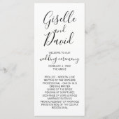 Modern White Wedding Ceremony Program Programmakaart (Voorkant)
