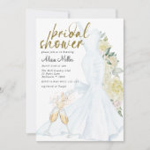 Modern White Wedding Dress Vrijgezellenfeest Kaart (Voorkant)