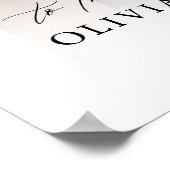 Modern White Wedding Photo Welcome Sign Poster (Hoek)