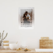 Modern White Wedding Photo Welcome Sign Poster (Keuken)