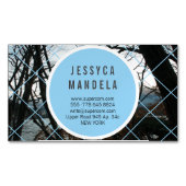 Modern White Wood Magnetisch Visitekaartje (Voorkant)