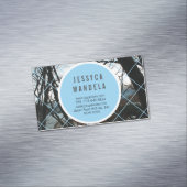 Modern White Wood Magnetisch Visitekaartje (Voorbeeld)