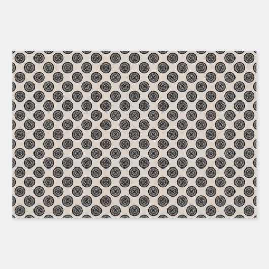 Modern Wielpatroon Mocha Brown Taupe Inpakpapier Vel (Voorkant 2)