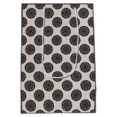 Modern Wielpatroon Mocha Brown Taupe Medium Cadeauzakje (Achterkant)