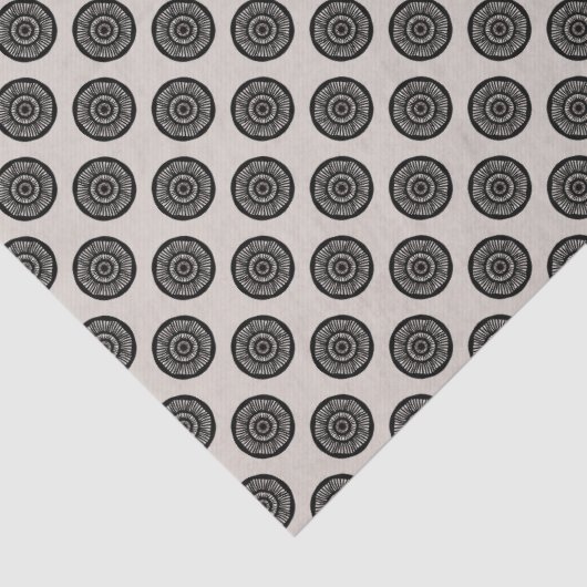 Modern Wielpatroon Mocha Brown Taupe Tissuepapier (Detail)