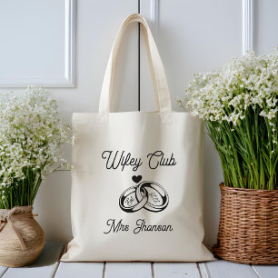 Modern Wifey Club Mevrouw Tote Tas, Honeymoon Wife Bag