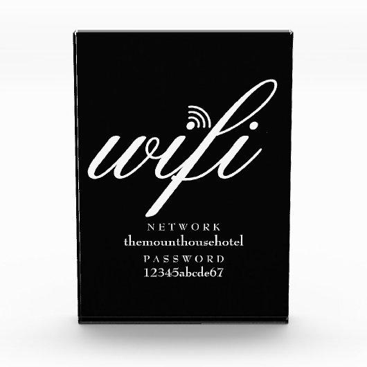 Modern Wifi Network and Password Sign Fotoblokken (Voorkant)