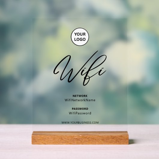 Modern Wifi Password Network  Acryl Bord (Neutraal)