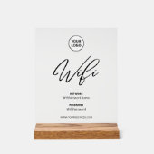 Modern Wifi Password Network Acryl Bord (Voorkant)