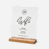 Modern Wifi Password Network Acryl Bord (Hoek)