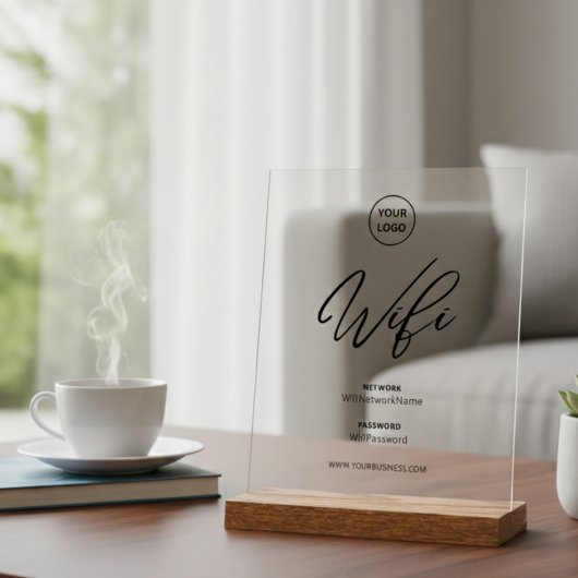 Modern Wifi Password Network Acryl Bord
