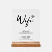 Modern Wifi Password Network Acryl Bord (Voorkant)