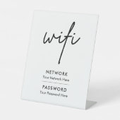 Modern Wifi Password Network Pedestal Sign Reclamebord Met Voetstuk (Voorkant)