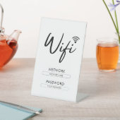 Modern Wifi Password Network  Reclamebord Met Voetstuk (Insitu)