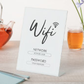 Modern Wifi Password Network Reclamebord Met Voetstuk (Insitu)