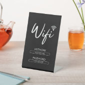 Modern Wifi Password Network  Reclamebord Met Voetstuk (Insitu)