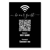 Modern Wifi Wachtwoord Sign Minimalistische Tafelk Kaart (Achterkant)