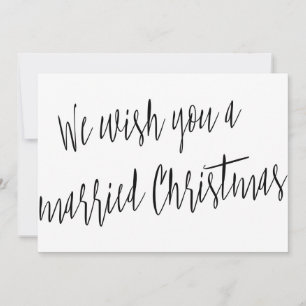Modern "Wij wensen u een getrouwde kerst" Feestdagenkaart