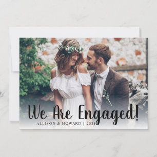Modern Wij Zijn Verloving Foto Script Verloving Aankondiging