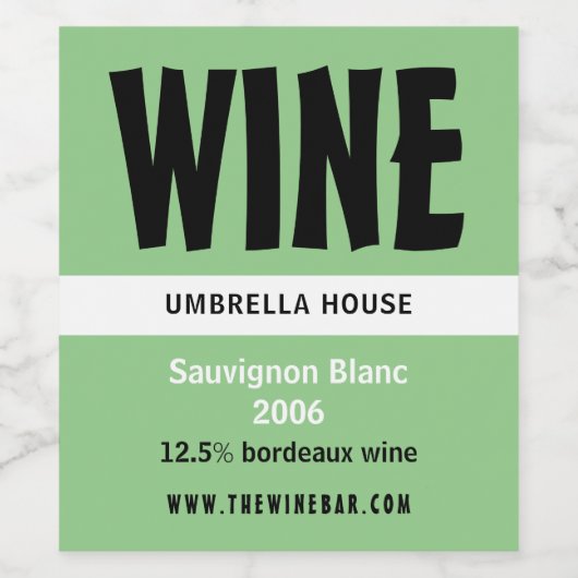 Modern Wijn Etiket (Enkel label)