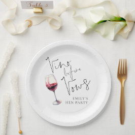 Modern Wijn Voor Huwelijk Hen Party Papieren Bordje