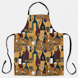 Modern wijnpatroon schort