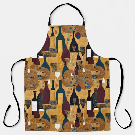 Modern wijnpatroon schort (Voorkant)